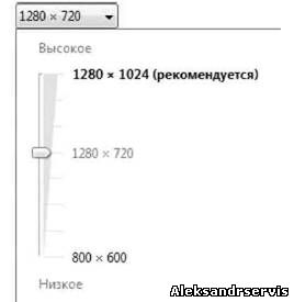 Изменение разрешения экрана
